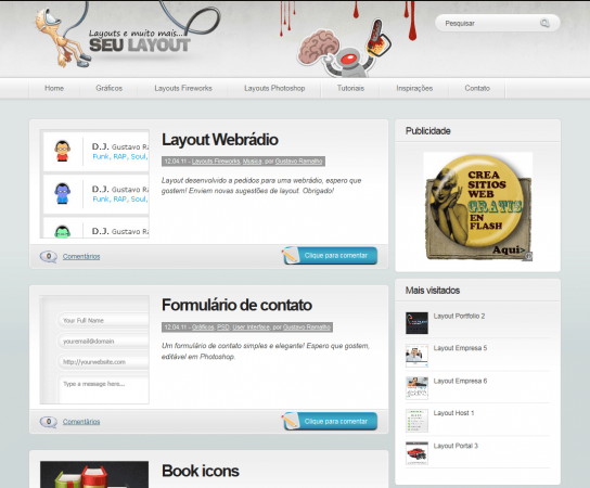 Layouts, gráficos e tutoriais gratuitos