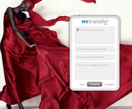 Compartilhe arquivos com estilo no WeTransfer