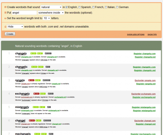 Sem ideias? Use o Wordoid para criar nomes