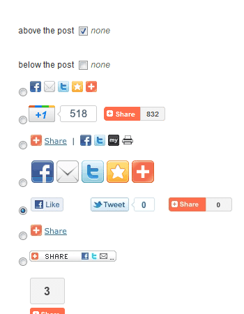 Adicionando o Google +1 ao plugin AddThis e removendo o via @addthis