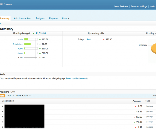 Gerencie seu dinheiro online com o Buxfer