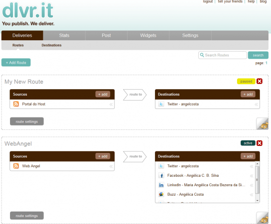 Envie seu conteúdo para as redes sociais com o dlvr.it