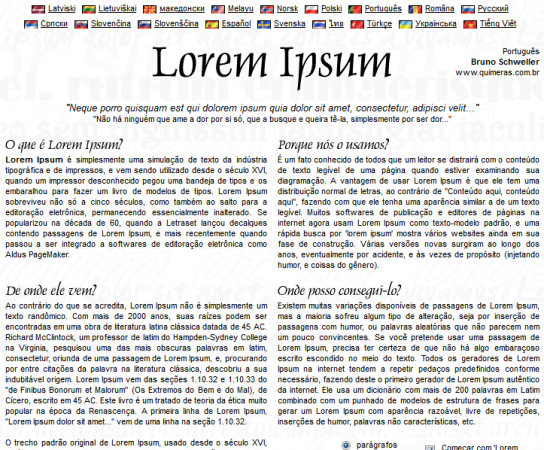 Gere textos e imagens aletórios e divertidos para seu site