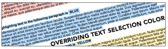 Altere a cor do texto selecionado do seu site