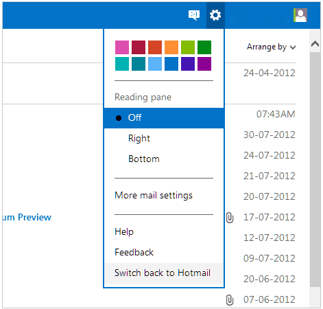 Volte a usar a interface antiga do Hotmail