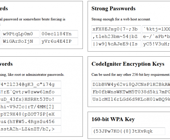 Gerando senhas aleatórias e fortes