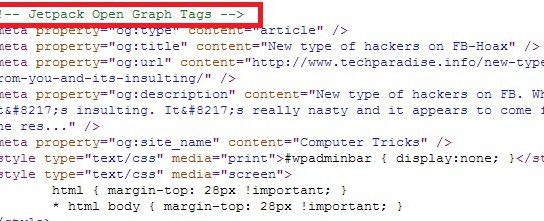 Remover tags do Open Graph do Jetpack