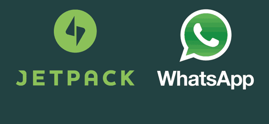 Jetpack com compartilhamento pro WhatsApp